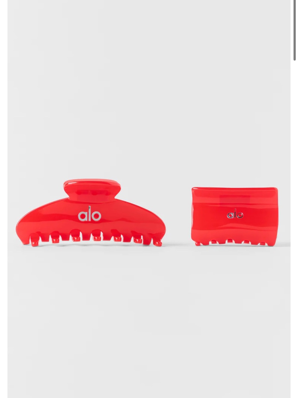 NWT ALO Effortless Claw Clip (2-Pack), Bright Red